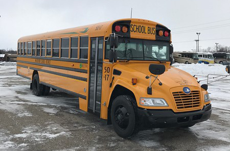 Michigan's Waterford School District added 10 Blue Bird Vision Propane buses to its fleet. Photo courtesy of Roush CleanTech