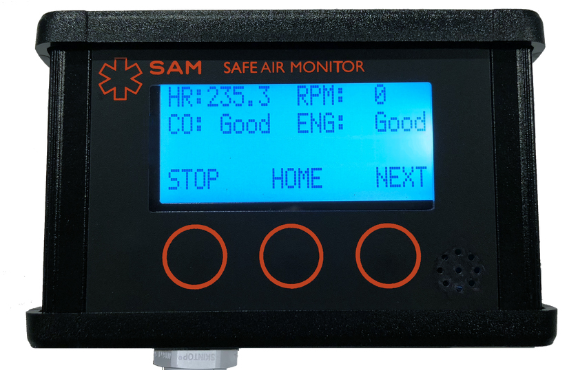 SAM uses an electrochemical sensor technology to calculate CO concentrations. Image courtesy of Safety Technologies