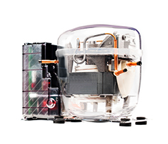 Full motion variable speed compressor photo courtesy of Embraco