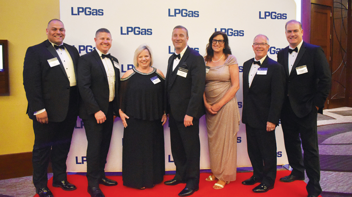 Team members from Ferrellgas and Blue Rhino attend in support of inductee Billy Prim. (Photo by LP Gas staff)