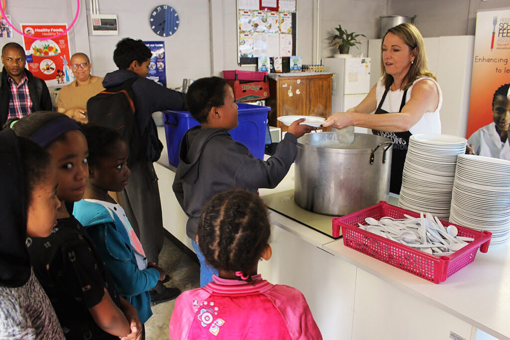 Ferrellgas photo of Michelle Bimson Maggi serving meals in South Africa