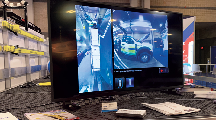 One of the technology solutions on display at last year’s Propane Expo was a camera system that provides multiple points of view of a service truck, allowing technicians to safely check all of their surroundings. (Photo: LP Gas staff)