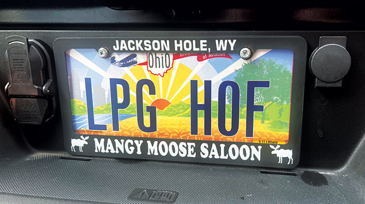 Mike Walters' Hall of Fame license plate. (Photo courtesy of Mike Walters)