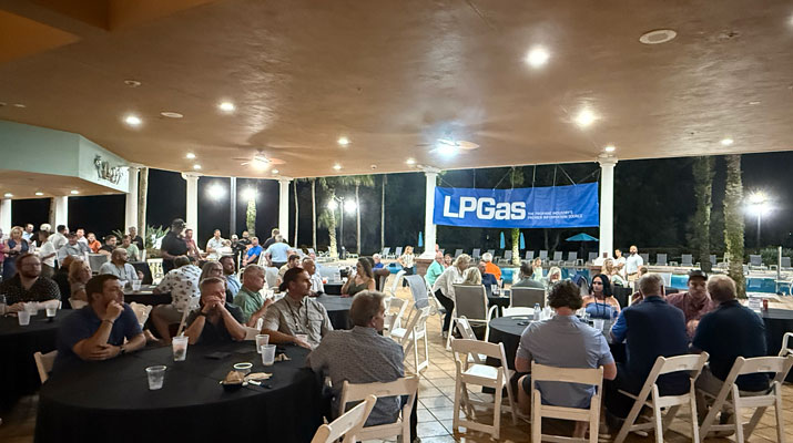 Guests attend a barbecue dinner on the second night. (Photo: LP Gas staff)
