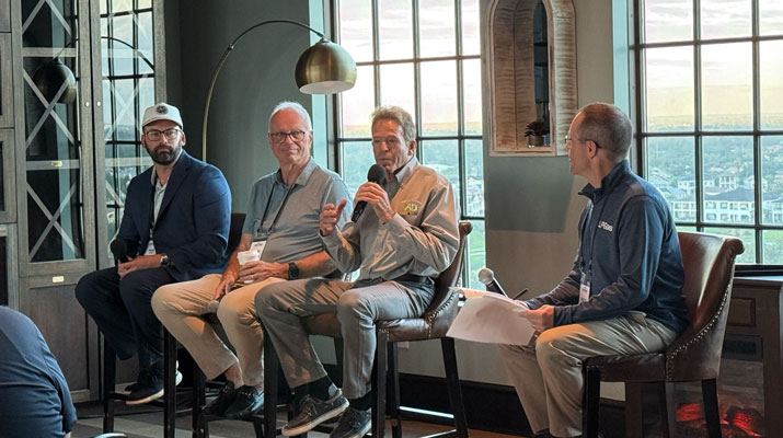 The panel discussion consisted of Mike Dodd from Propane Ninja, Chris Caywood from Caywood Propane Gas and Stephen Miller from American Distributing Co. Brian Richesson of LP Gas magazine facilitated the panel. (Photo: LP Gas staff)