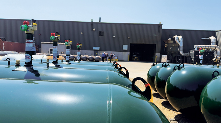 Underground tanks lined up in Fremont, Ohio. (Photo by Shirnae Richardson)