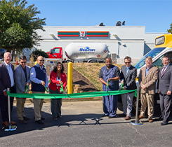 Leaders from across Virginia gathered to celebrate the opening of a new propane autogas refueling station. (Photo by Graham Copeland/Neon Ghost)