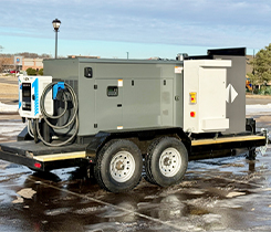 Photo of Pioneer's e-Boost Mobile Mini featuring a 30-kW Level 3 fast charger