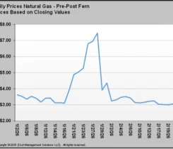 Chart 1: Natural gas daily prices