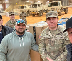 The Army National Guard aided in the wake of the Mississippi ice storm, as the Southeast Propane Alliance (SEPA) coordinated with Payne Oil Co. and Stringer Oil & LP Gas to deliver supplies to hard-hit communities. (Photo courtesy of SEPA)
