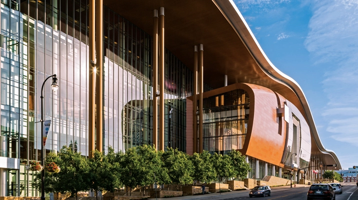 The Music City Center is located in the heart of downtown Nashville, Tennessee. The 2.1-million-sq.-ft. facility opened in 2013. (Photo courtesy of Nashville Convention & Visitors Corp.)