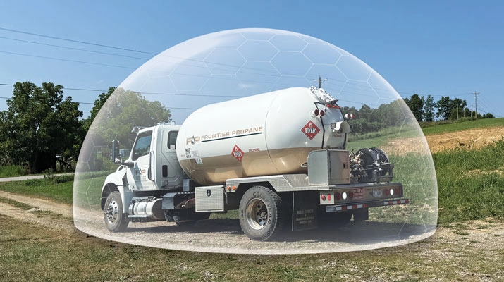 Insurers examine everything from tanks and bobtails to emergency shutoffs and cylinder storage when visiting a propane retailer. (Photo by LP Gas Staff; klyaksun/iStock / Getty Images Plus/Getty
Images (dome))